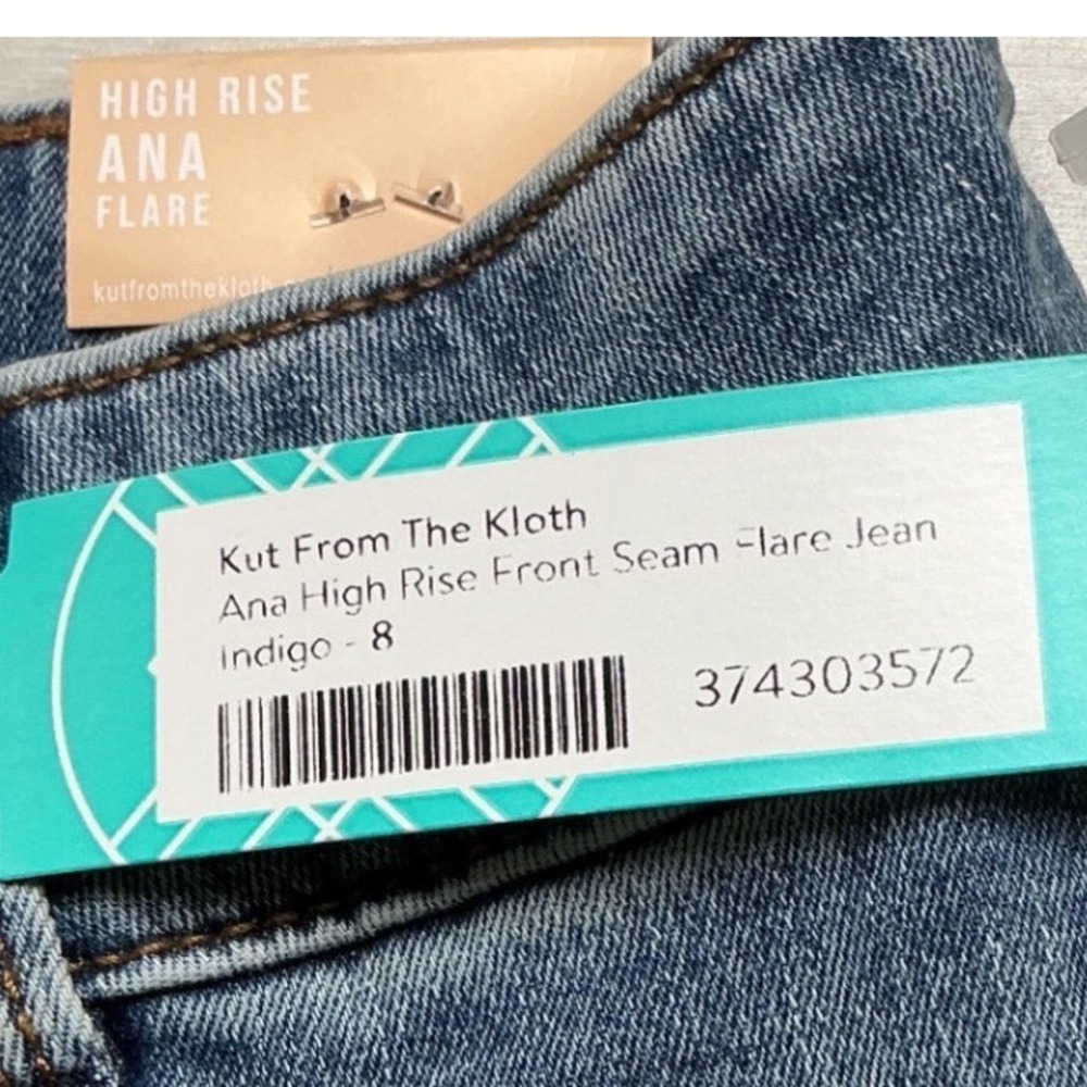 Kut From The Kloth Ana High Rise Front Seam Flare Jean Indigo 8 NWT Stitch Fix - Picture 6 of 8